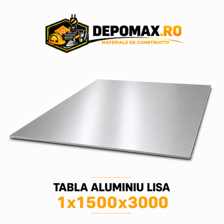 Tabla aluminiu lisa 1mm, 1500x3000mm (1050A)